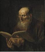 unknow artist Bearded man reading Germany oil painting artist